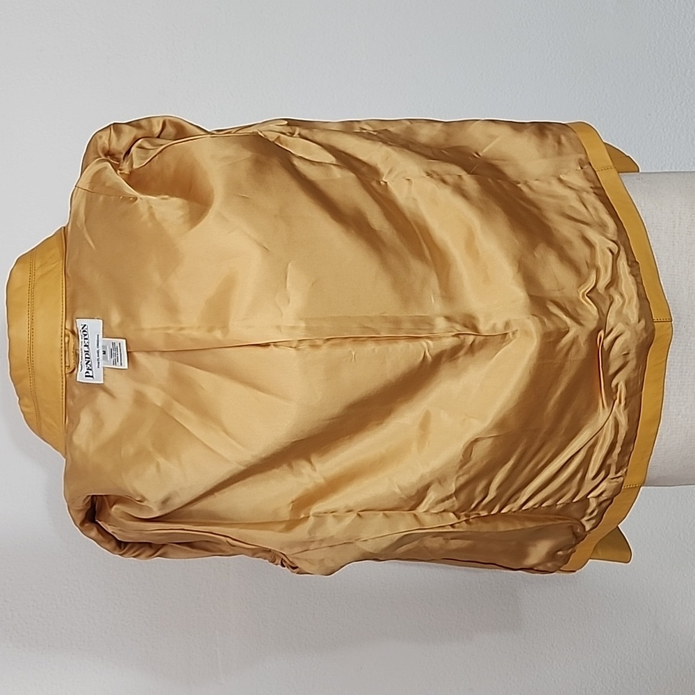 Pendleton Jacket 100% Leather Mustard Yellow Size M - Picture 12 of 16